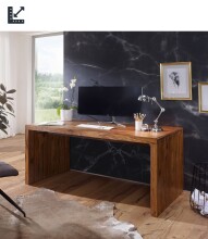 Schreibtisch >BOHA< in Sheesham, Massivholz - in 5...