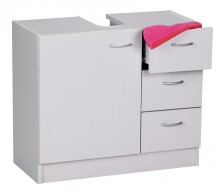 Waschbeckenunterschrank >WL1.345< in Weiß, Holzwerkstoff - 63x54x30cm (BxHxT)