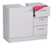 Waschbeckenunterschrank >WL1.345< in Weiß, Holzwerkstoff - 63x54x30cm (BxHxT)