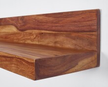 Wandboard >MUMBAI< in Sheesham, Massivholz - 110x17x24cm (BxHxT)