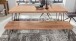 Sitzbank >BAGLI< in Akazie / schwarz, Massivholz / Edelstahl - 120x45x40 (BxHxT)