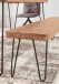 Sitzbank >BAGLI< in Akazie / schwarz, Massivholz / Edelstahl - 120x45x40 (BxHxT)