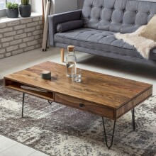 Couchtisch >BAGLI< mit Schublade, Sheesham /...