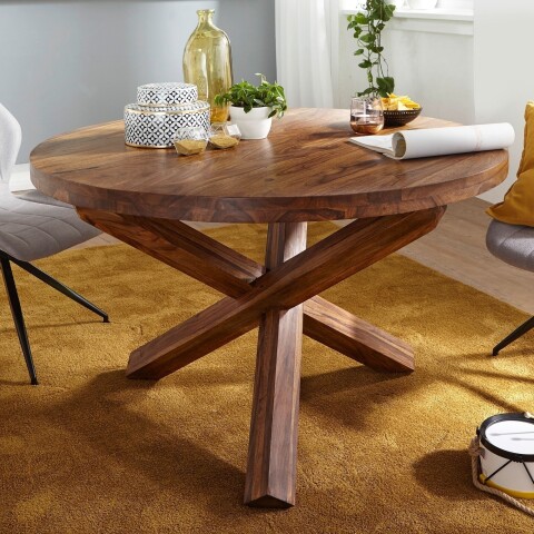 Esstisch >BOHA< in Sheesham, Massivholz - 75x120cm (HxD)
