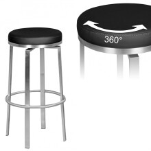 Barhocker >WL1.947< 360° drehbar, Farbe Schwarz...