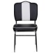 Esszimmerstuhl >WL1.716< in Schwarz / weiss - 47x45x90cm (LxBxH)