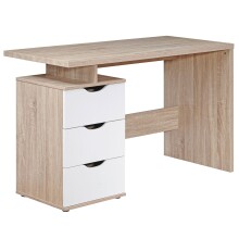 Schreibtisch >MASSA< in Eiche Dekor / weiss -...