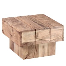 Couchtisch >WL1.756< in Akazie, Massivholz - 44x30x44cm (BxHxT)