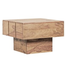 Couchtisch >WL1.756< in Akazie, Massivholz - 44x30x44cm (BxHxT)