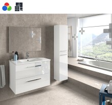 Badezimmer-Set >ARUBA< in weiß oder Beton -...