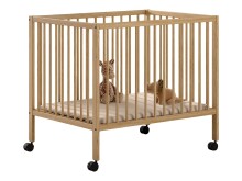 Beistellbett >Dino< in natur lackiert, Buche massiv...