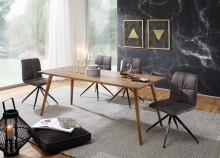 Esstisch >REPA< in Sheesham, Massivholz - 160x76x80cm (BxHxT)