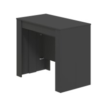 Kulissentisch >Consola< ausziehbar bis 237cm, Anthrazitgrau - 51-237x78x90 (BxHxT)