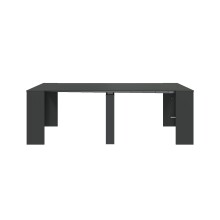 Kulissentisch >Consola< ausziehbar bis 237cm, Anthrazitgrau - 51-237x78x90 (BxHxT)