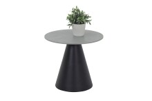 Couchtisch >Dustin< 2er Set, Marmor Graumatt, Kegelfuß - Ø 70x46 cm + Ø 50x40 cm