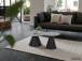 Couchtisch >Dustin< 2er Set, Marmor Graumatt, Kegelfuß - Ø 70x46 cm + Ø 50x40 cm