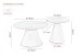 Couchtisch >Dustin< 2er-Set, Marmor Weiß, Kegelfuß - Ø 70x46 cm + Ø 50x40 cm