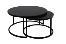 Couchtisch >Luis< (2er-Set) in Marmor Schwarz -...