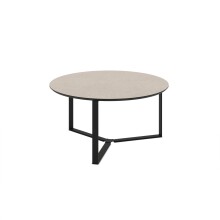 Couchtisch >Massa< (2er-Set) in Cashmere / schwarz -  Ø 80 und Ø 60 cm