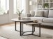 Couchtisch >Massa< (2er-Set) in Cashmere / schwarz -  Ø 80 und Ø 60 cm