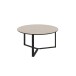 Couchtisch >Massa< (2er-Set) in Cashmere / schwarz -  Ø 80 und Ø 60 cm