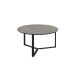 Couchtisch >Massa< (2er-Set) in Beton Dekor / schwarz - Ø 80 und Ø 60 cm