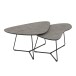 Couchtisch >Pisa< (2er-Set) in Beton Steinstruktur - 87x43x59 (BxHxT)