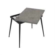 Esstisch >BEJA< aufklappbar auf 120cm, Beton Dekor...