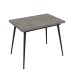 Esstisch >BEJA< aufklappbar auf 120cm, Beton Dekor - 60/120x76x90cm (BxHxT)