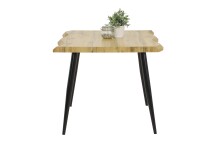 Baumkantentisch >GABI< in Wildeiche Dekor - 90x76x90 (BxHxT)