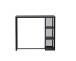 Bartisch >KLARA< Metall + Eiche dunkelgrau - 120x103x60cm (BxHxT)