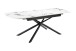 Kulissen-Esstisch >SINTRA< ausziehbar 220cm, Sintered Stone weiss - 180/220x76x90cm (BxHxT)