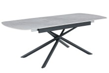 Kulissen-Esstisch >SINTRA< ausziehbar 220cm, Sintered Stone grau - 180/220x76x90cm (BxHxT)