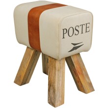 Sitzhocker >CANVAS< in Poste - Paris , Mangoholz /...