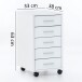 Container >WL5.273< in Weiß, Holzwerkstoff - 33x63x38cm (BxHxT)