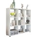 Bücherregal >WL5.275< in Weiß, Holzwerkstoff - 108x104x29cm (BxHxT)
