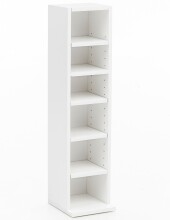 CD-Regal >WL5.336< in Weiß, Holzwerkstoff -...