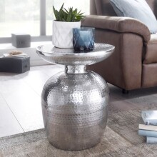 Beistelltisch >WL5.442< in Silber, Aluminium -...