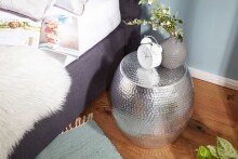 Beistelltisch >WL5.466< in Silber, Aluminium - 42x42cm (HxD)