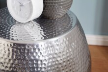 Beistelltisch >WL5.466< in Silber, Aluminium - 42x42cm (HxD)