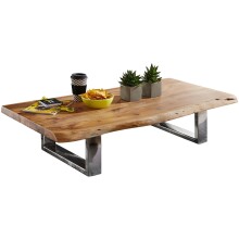 Couchtisch >WL5.524< in Akazie, Massivholz / Metall...