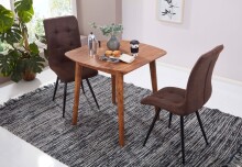 Esstisch >WL5.571< in Sheesham, Massivholz - 80x78x80cm (BxHxT)