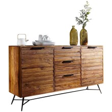 Sideboard >NISHAN< in Sheesham, Massivholz -...