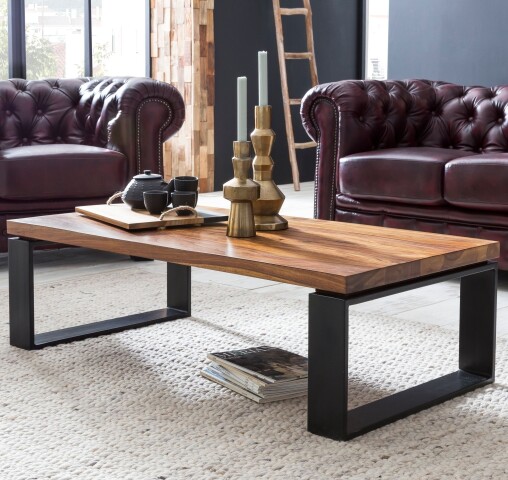 Couchtisch >WL5.650< in Sheesham, Massivholz - 115x35x60cm (BxHxT)
