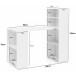Regal-Schreibtisch >WL5.692< in Weiß, Holzwerkstoff - 120x120x53cm (BxHxT)