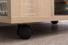 Rollwagen >WL5.695< in Sonoma Eiche Dekor, Holzwerkstoff - 60x75x35cm (BxHxT)