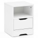 Nachtkommode >WL5.700< in Weiß, Holzwerkstoff - 31x43x31cm (BxHxT)