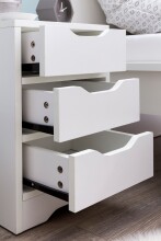 Nachtkommode >WL5.704< in Weiß, Holzwerkstoff - 31x49x31cm (BxHxT)