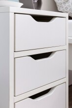 Nachtkommode >WL5.704< in Weiß, Holzwerkstoff - 31x49x31cm (BxHxT)