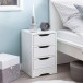 Nachtkommode >WL5.704< in Weiß, Holzwerkstoff - 31x49x31cm (BxHxT)